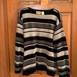 Liz Claiborne sweater.  Black, gray and silver. -  3/20